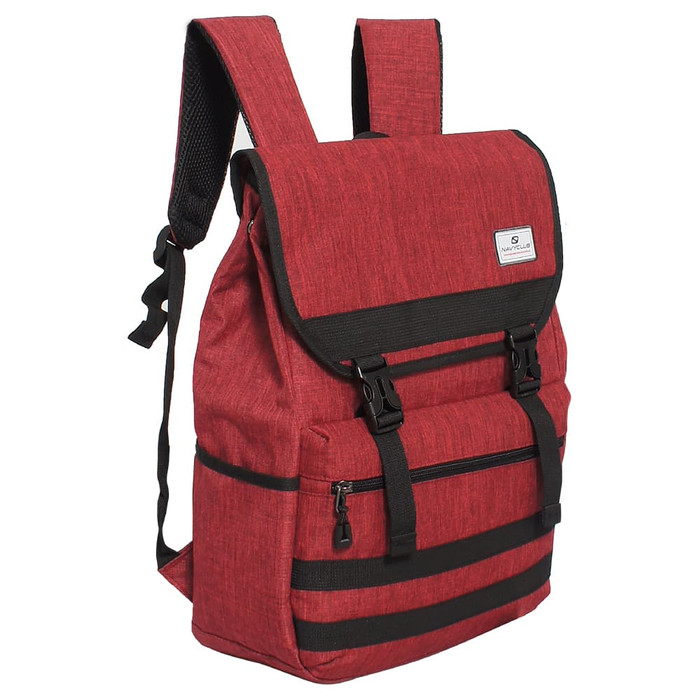 Navy Club Tas Ransel Kasual Trendy EIBI - Merah