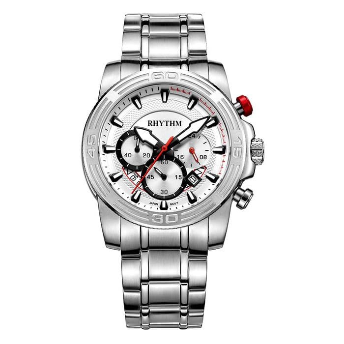 Jam Tangan Pria RHYTHM 1409 Original Stainless Steel
