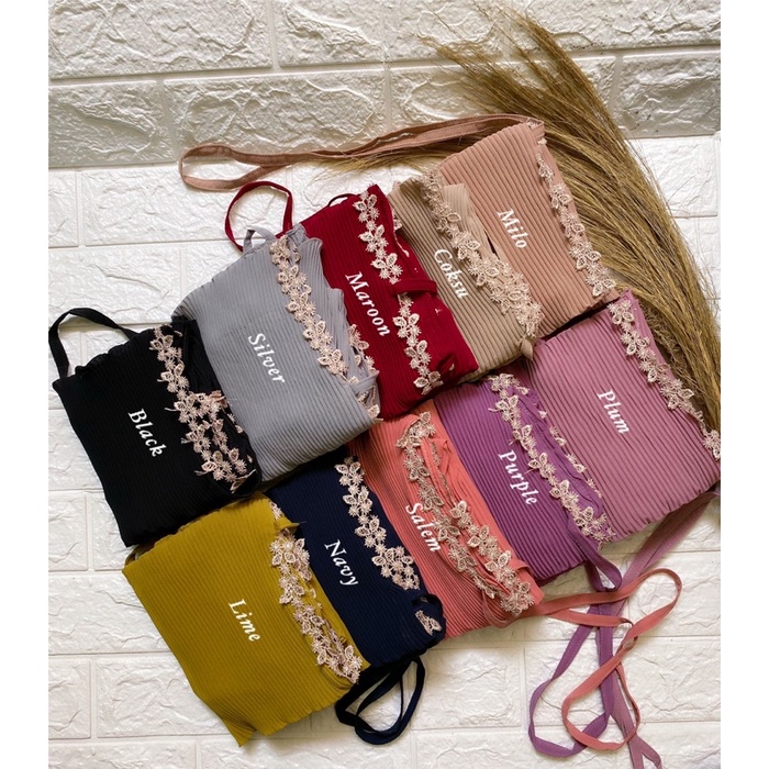 HIJAB BERGO PLISKET RENDA MELATI ORY GK/JILBAB BERGO PLISKET RENDA MELATI ORY GK-1