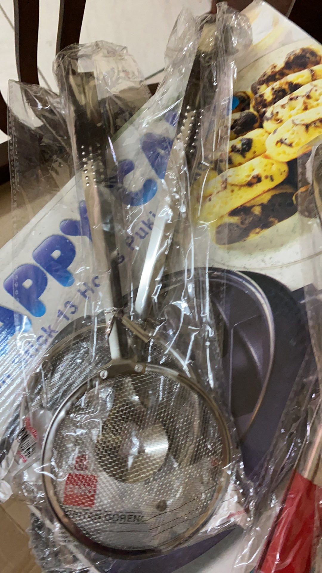 Jepitan Gorengan Dengan Tirisan Minyak Tebal 1mm- Bahan Stainless