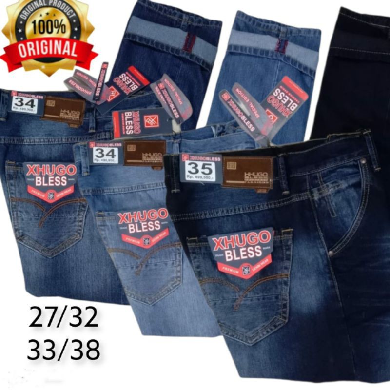 CELANA JEANS PANJANG PRIA ORIGINAL HUGO BLESS// CELANA JEANS PRIA DISTRO// CELANA JEANS COWOK