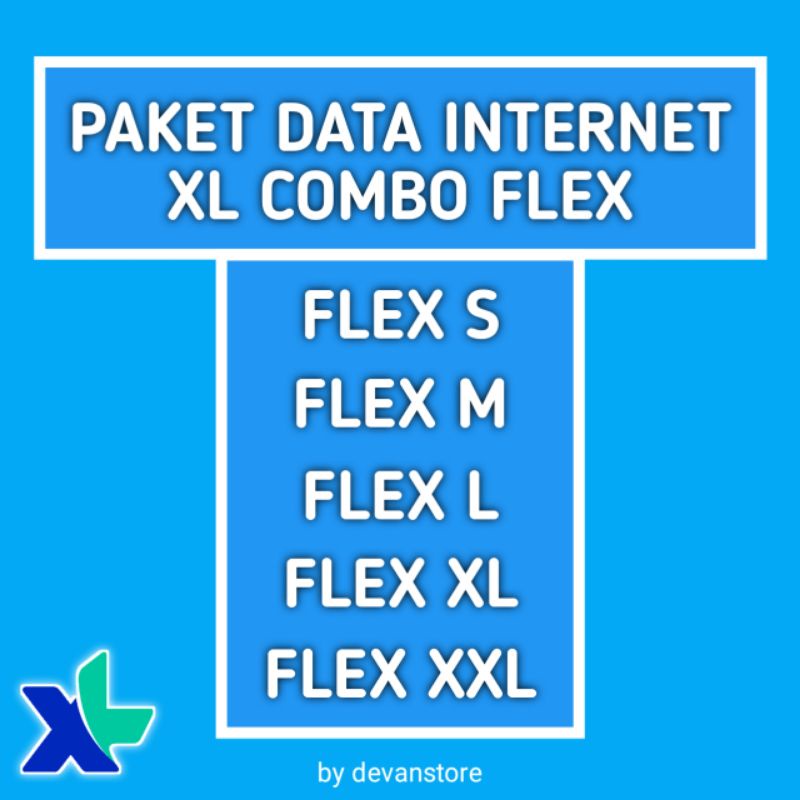 PAKET DATA INTERNET XL COMBO FLEX S M L XL XXL