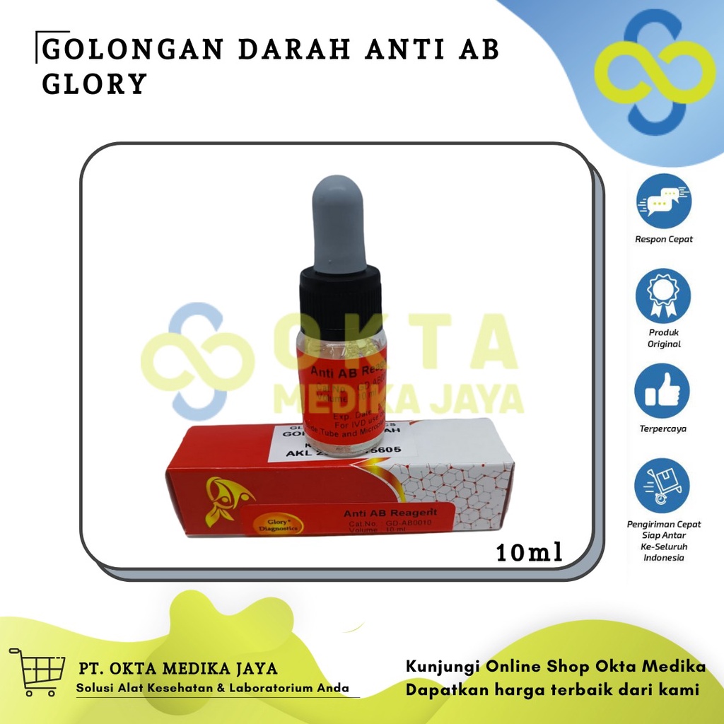 Jual REAGEN GOLONGAN DARAH ANTI AB MONOCLONAL - GLORY | Shopee Indonesia