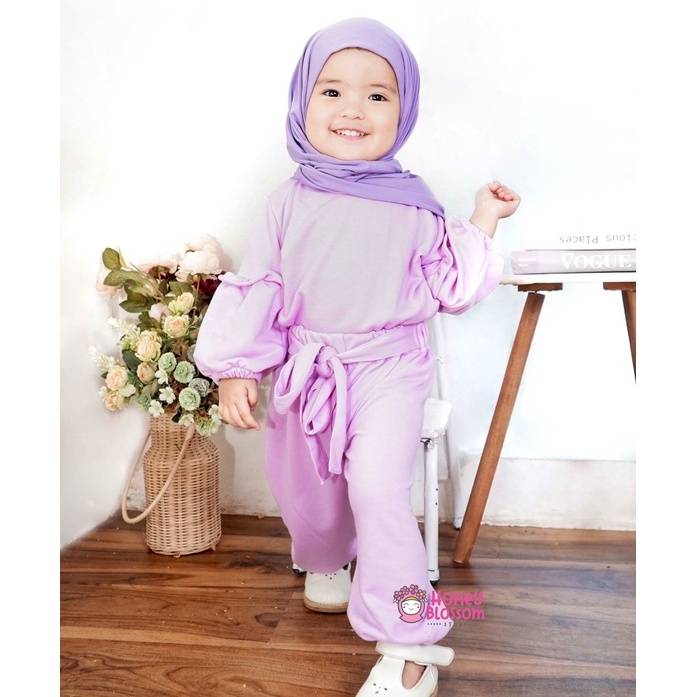 Baju Muslim Anak / Baju Muslim Anak Perempuan Lucu Alika Series 1-2 Tahun / One Set