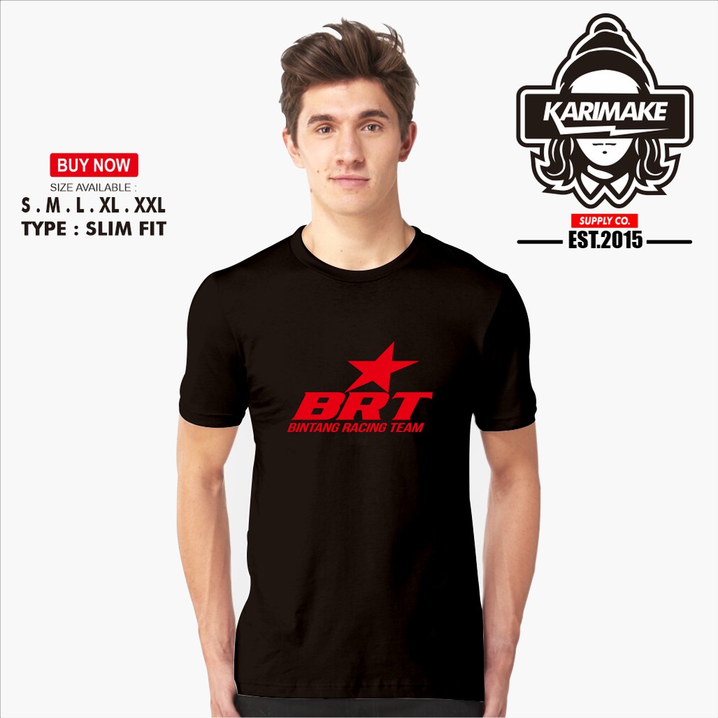 Kaos Baju Racing BRT Bintang Racing Team Logo Kaos Otomotif
