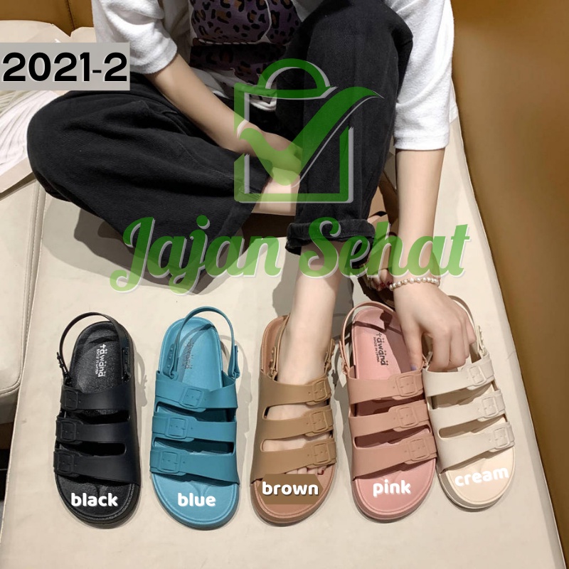 SANDAL TAWANA WOMEN FLAT STRAP SENDAL WANITA CASUAL 2021-2