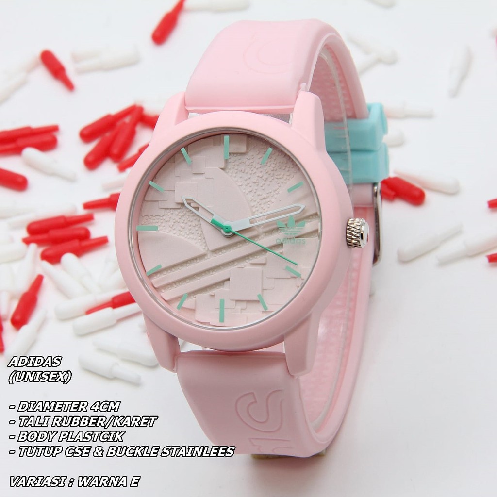 JAM TANGAN UNISEX FASHION TALI RUBBER BODY BULAT