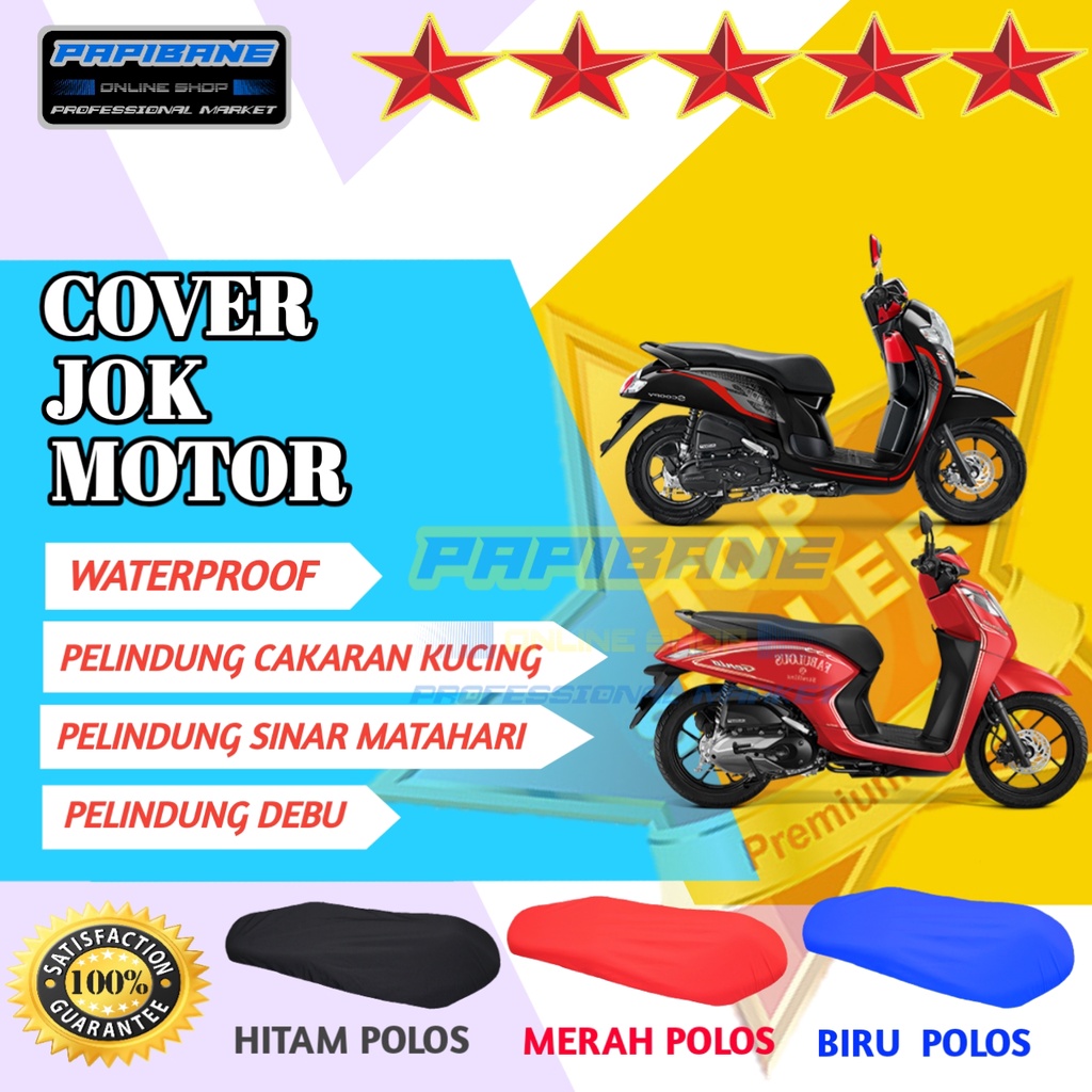 Pelapis jok motor,Cover Jok,Sarung Jok Motor Genio/ Scoopy/ Vario/ Fino/ Beat/ Mio/ X ride/ Nuvo/ So