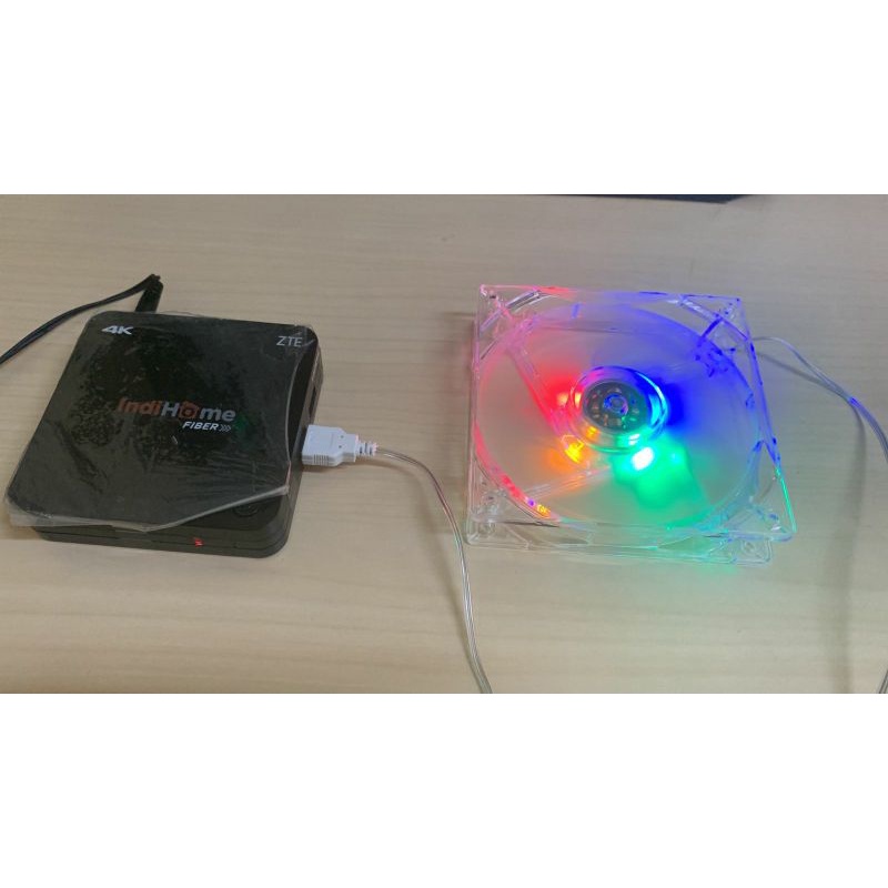 SKU-1221 FAN CASING USB 12 CM TRANSPARANT KIPAS LED 12 CM  TRANSPARAN