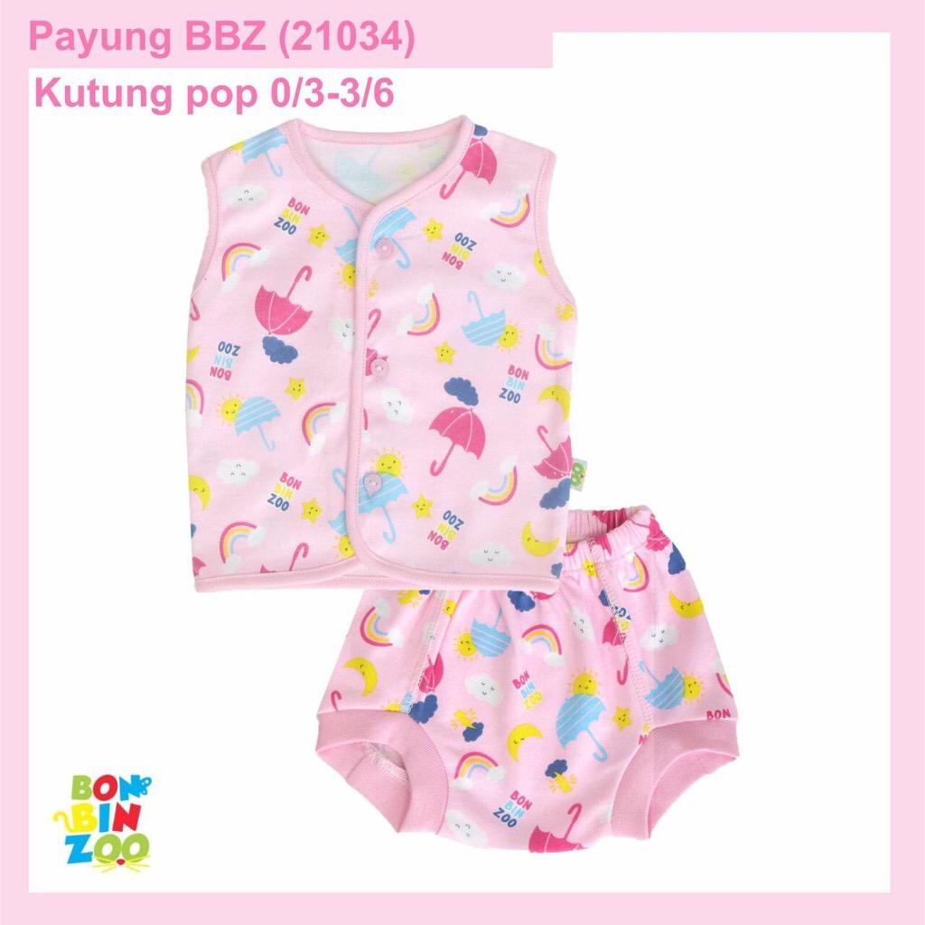 Bonbinzoo Setelan Baju Kutung Celana Pop Bayi Kancing Depan Bonbinzoo 0-3 3-6 6-12 bln