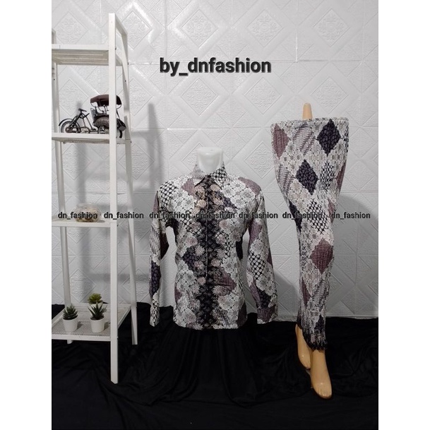 Kemeja Batik Lengan Panjang Couple Lavender, Taro//Kemeja Batik//Rok Plisket Batik//Kemeja Batik Terlaris//Kemeja Batik Modern//Bawahan Tradisional//Kemeja Pesta//Terlaris//COD