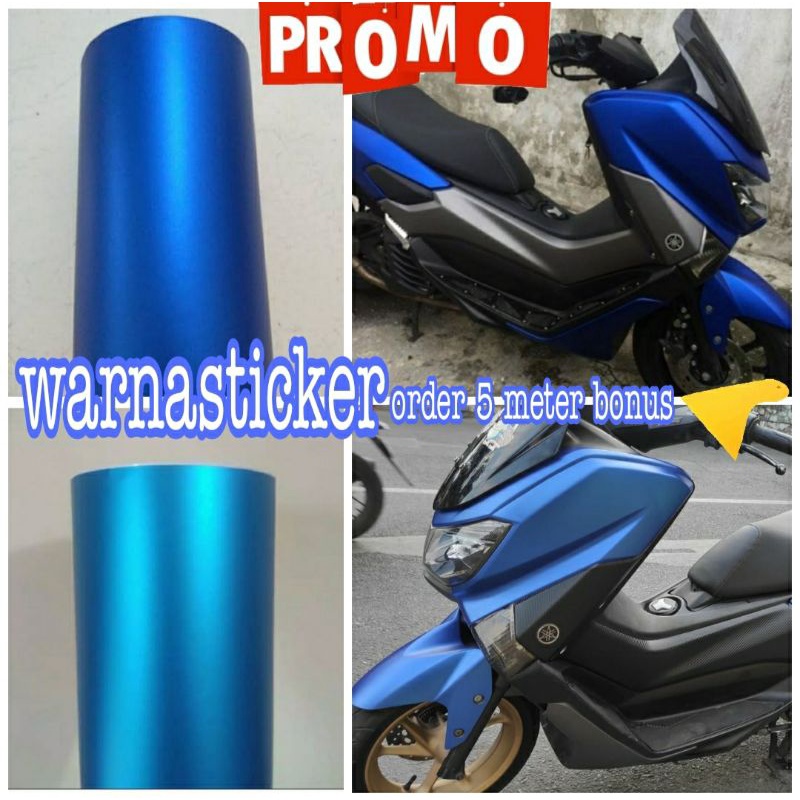Sekotlet Crom Stiker Crome Metalik Skotlet Motor Warna Biru Crom Doff Biru Chrome Metallik Skotlet M