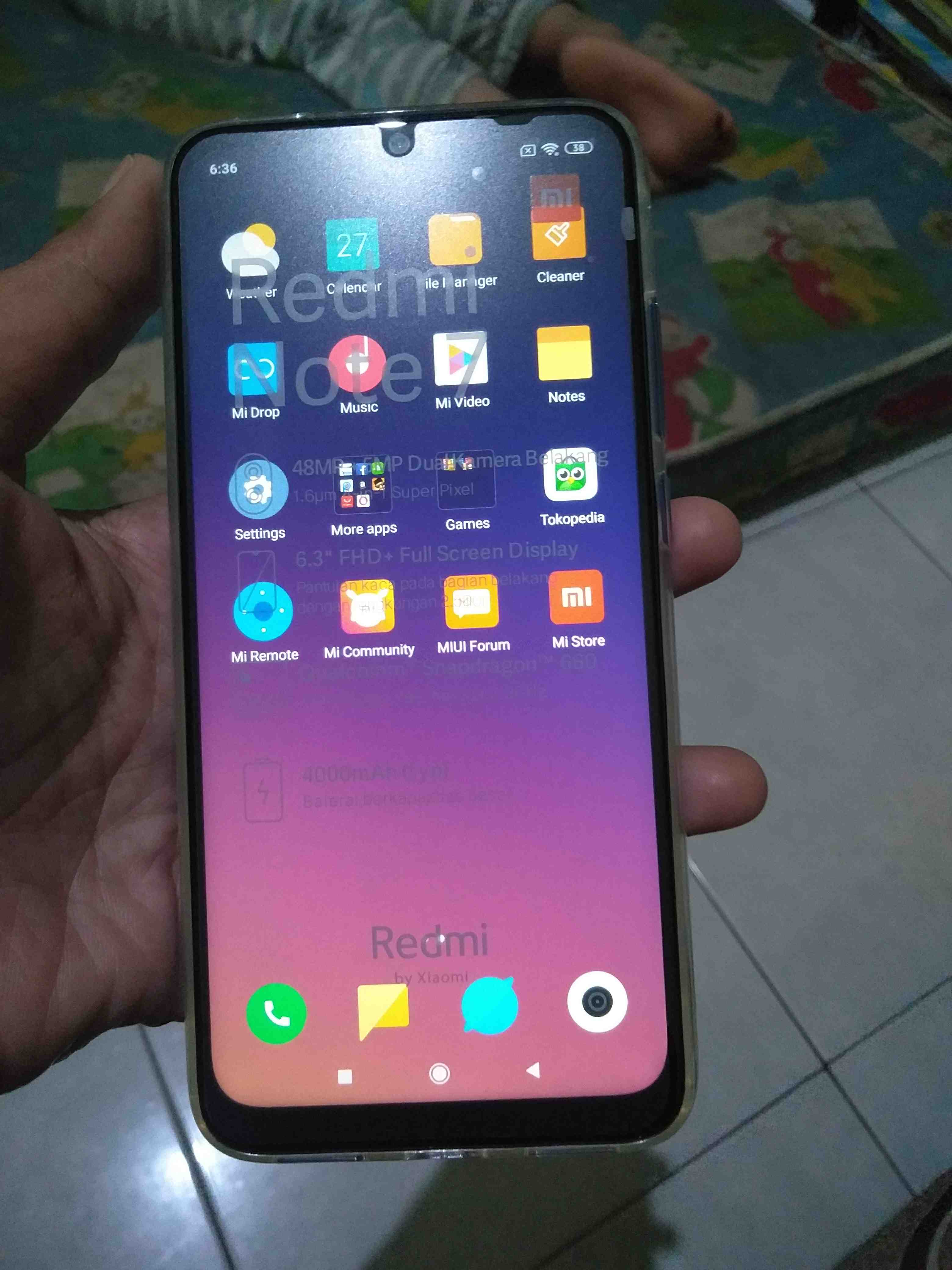 HP XIAOMI REDMI NOTE 7 4/128GB GARANSI RESMI TAM PROMO