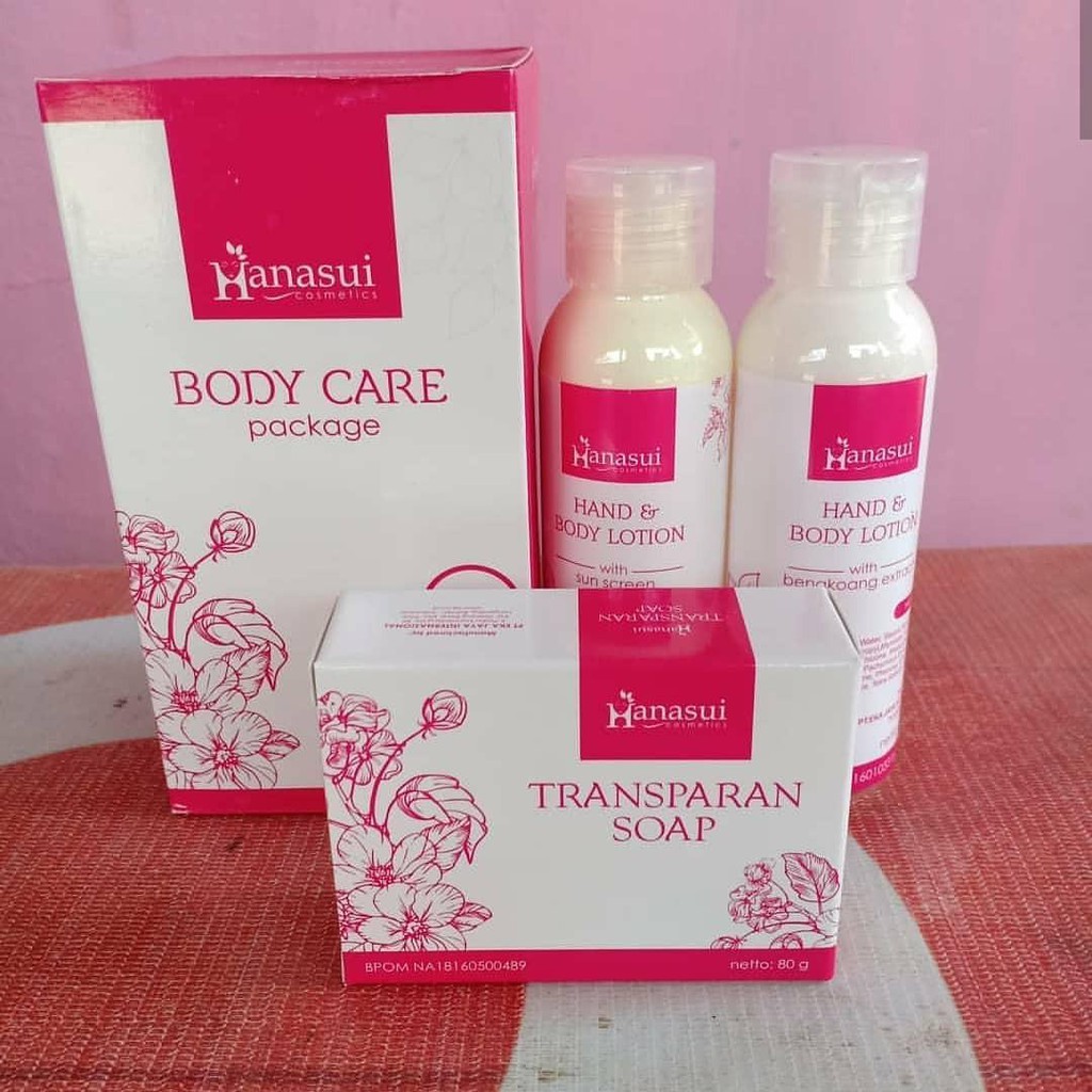 [ORI] HANASUI BODY CARE 3in1 Paket Lengkap untuk Perawatan Kulit Lebih Cerah Seketika | BPOM