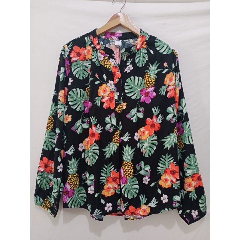 OLD NAVY BLOUSE | MOTIF BUNGA | KEMEJA WANITA