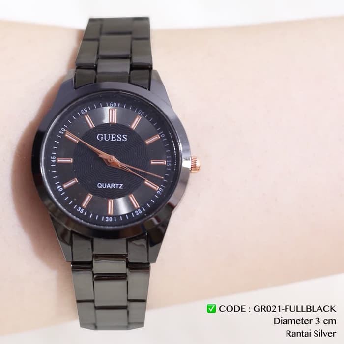 JAM TANGAN GENEVA GUESS RANTAI PLATINUM QUARTZ WANITA CEWE SUPPLIER