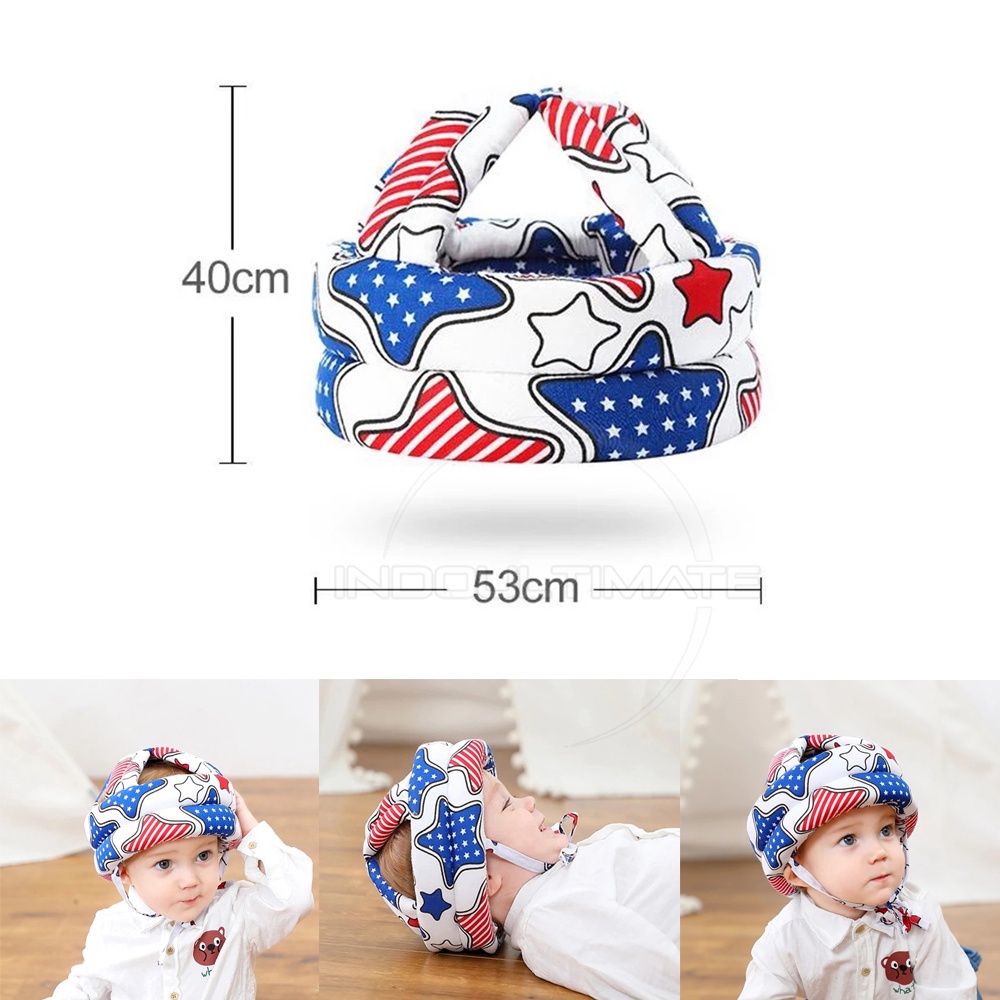 1Pcs Bantalan HR-02 Pelindung Kepala Bayi Topi Pelindung Kepala Bayi Baby Head Protector Baby Head Safety Helmet Helm Pelindung Kepala Bayi Topi Bayi Topi Anak