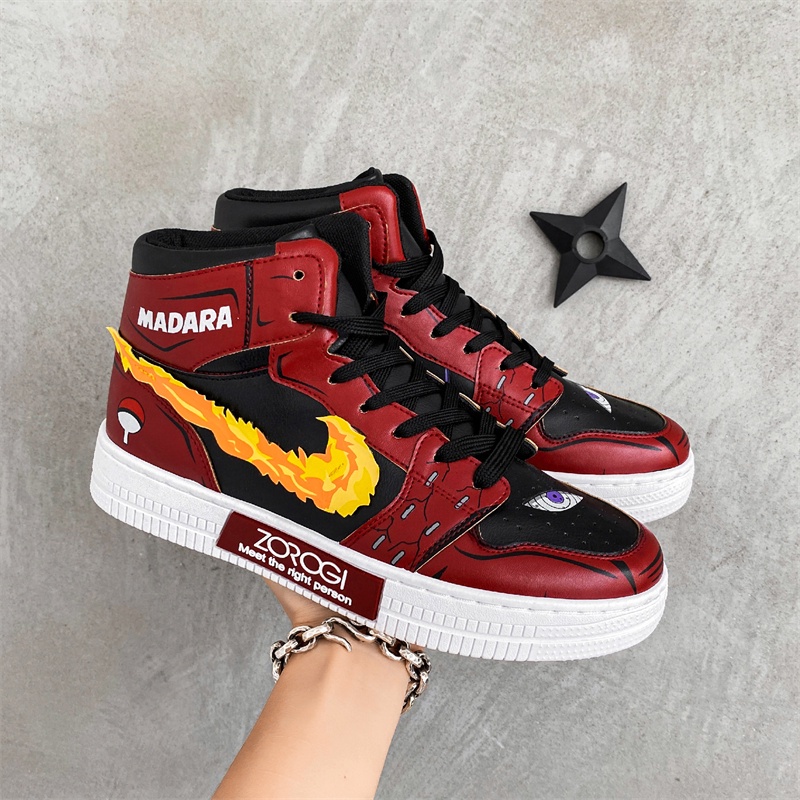 Terlaris Anime Premium Naruto Santai Cosplay Akatsuki Sepatu Import Pria Jogging Sneaker Tinggi Ninja Itachi Uchiha Madara Keren 212