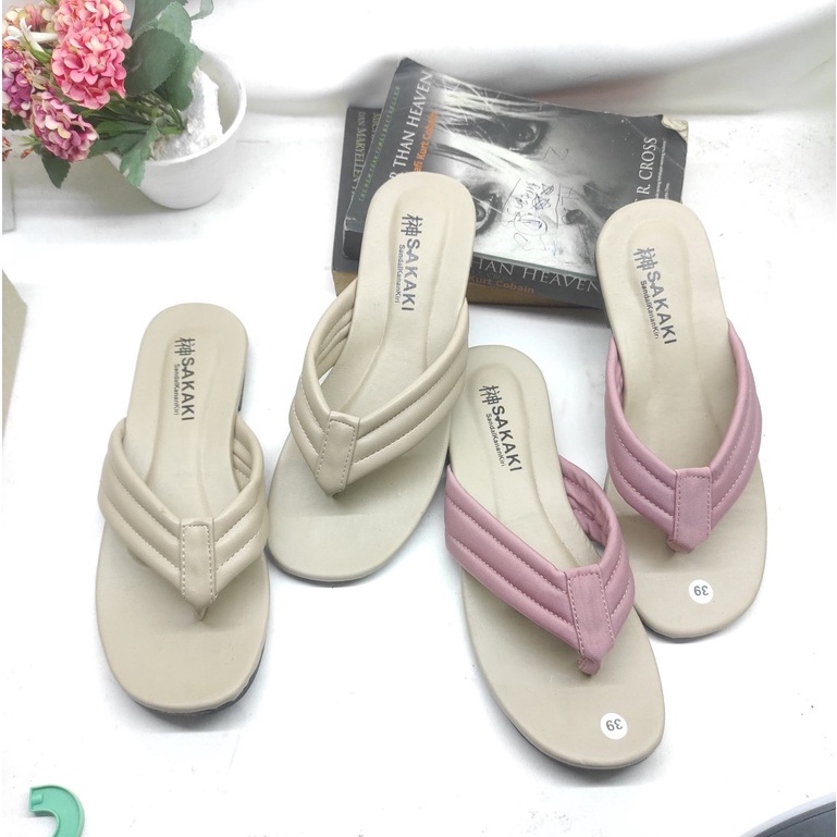 RAMADHAN SALE - Sandal Jepit Korea Sendal Wanita Flat Sol Karet Terbaru Sendal Teplek Nyaman - 937