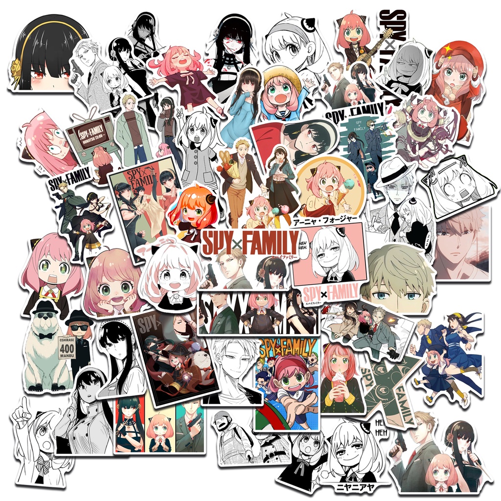 

STIKER SPY X FAMILY ISI 50 PCS PER PACK STICKER ST076