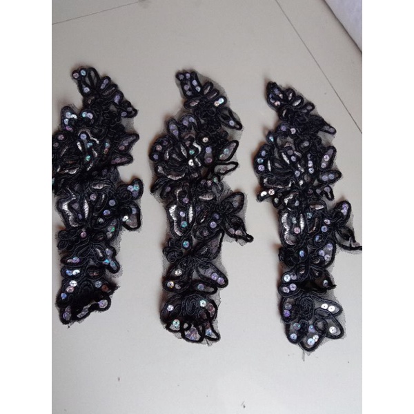 variasi bordir tempel ber Payet sisik.