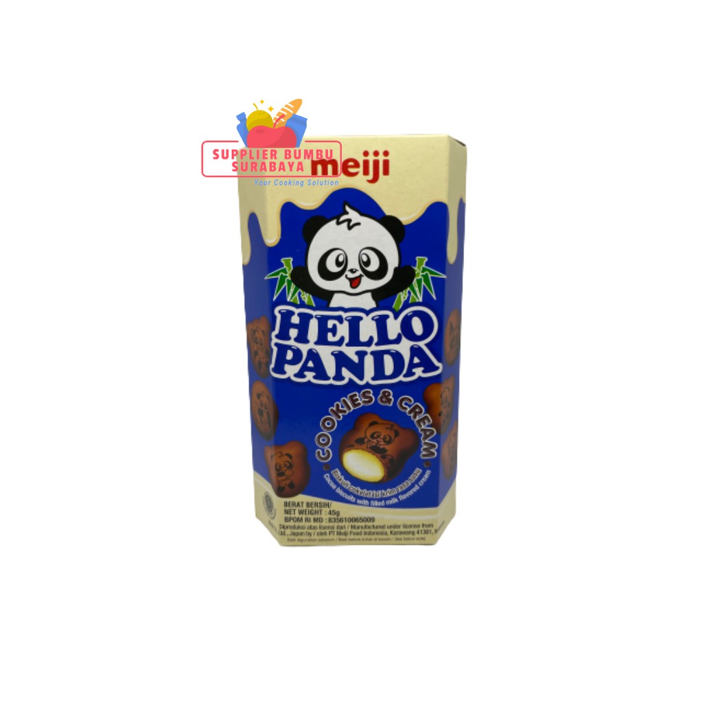 Snack Hello Panda Rasa Chocolate Strawberry Milk Vanilla Cookies &amp; Cream 45g