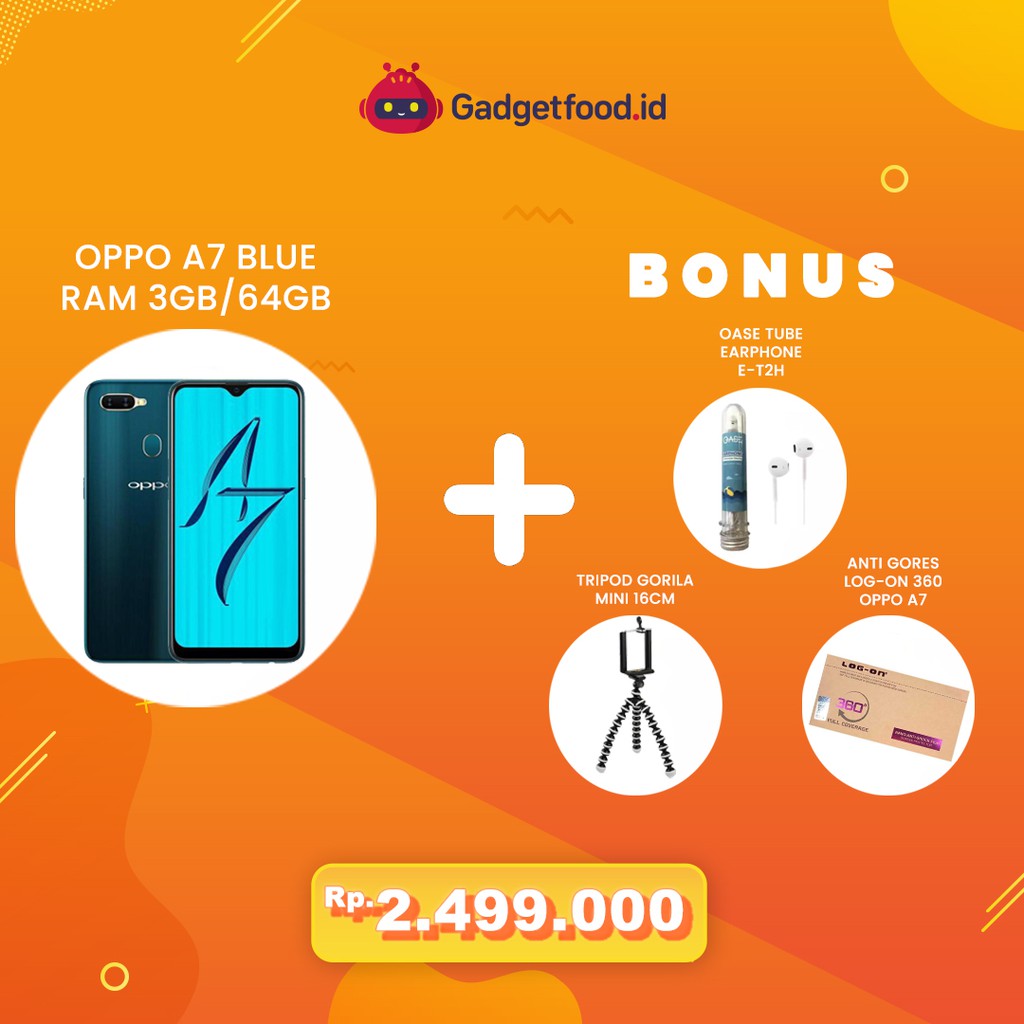 OPPO A7 RAM 4/64GB ORIGINAL GARANSI RESMI SMARTPHONE MURAH HP ANDROID TERBARU COD