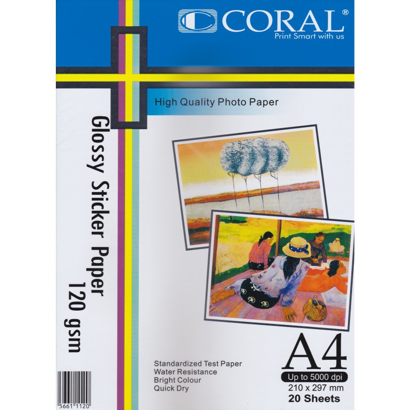 

Coral Stiker Glossy A4 120 GR