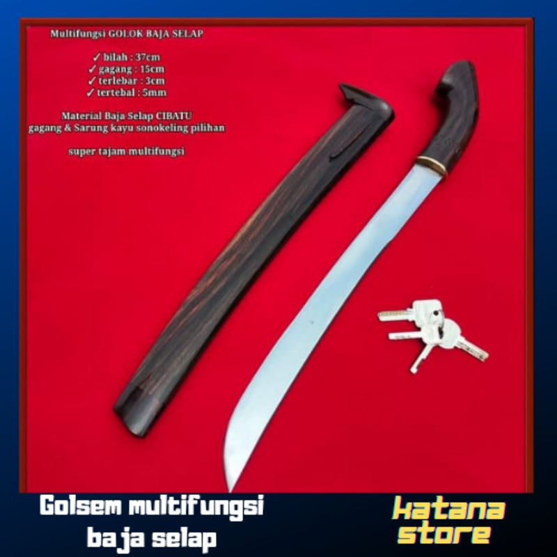 PISAU SEMBELIH MULTIFUNGSI BAJA SELAP NATURAL SIAP PAKAI SUPER TAJAM