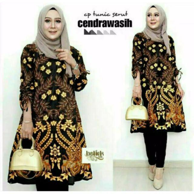 Terlaris Serut Genes Jelita Tunic Navbor Yelbor Whitbor Creambor Tunik Batik Modern Hrb030 Dolbi Dob