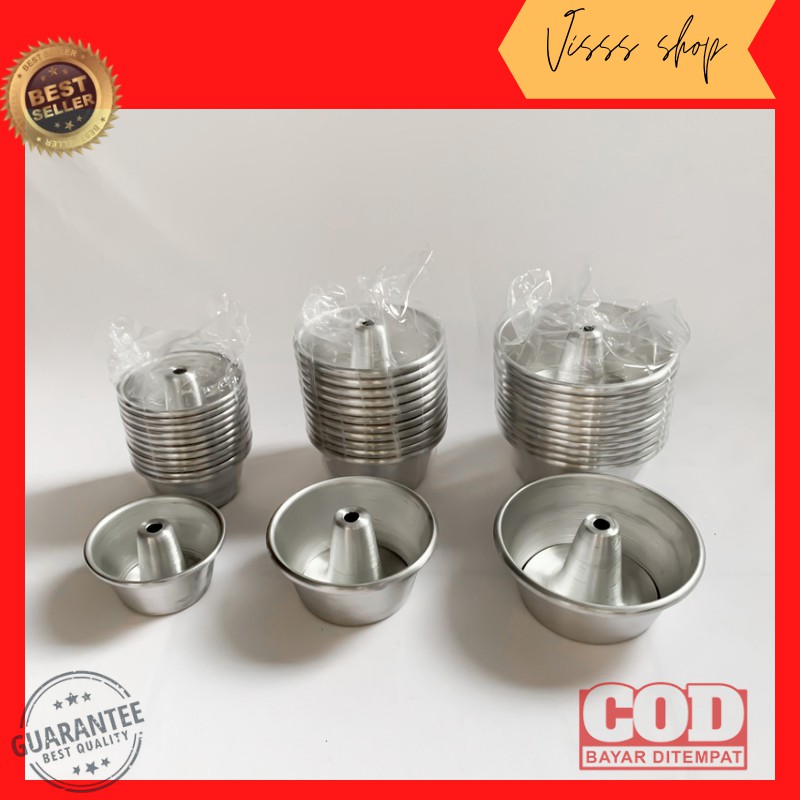Loyang Chiffon Mini 1 LUSIN Bongkar Pasang Sifon Kue Bolu Bahan Aluminium Tebal 0.8mm Full