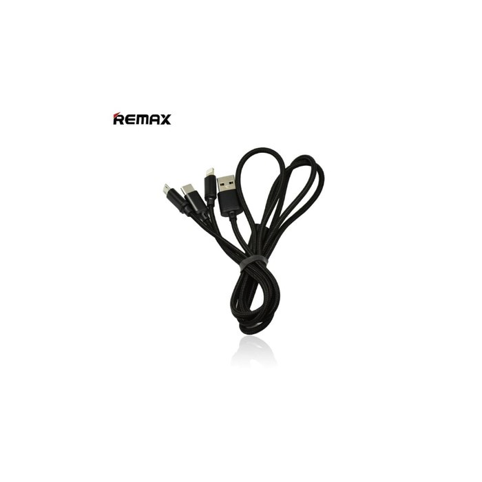 Remax Gition 3 in 1 Kabel Charger Micro USB Lightning Type C RC-131th