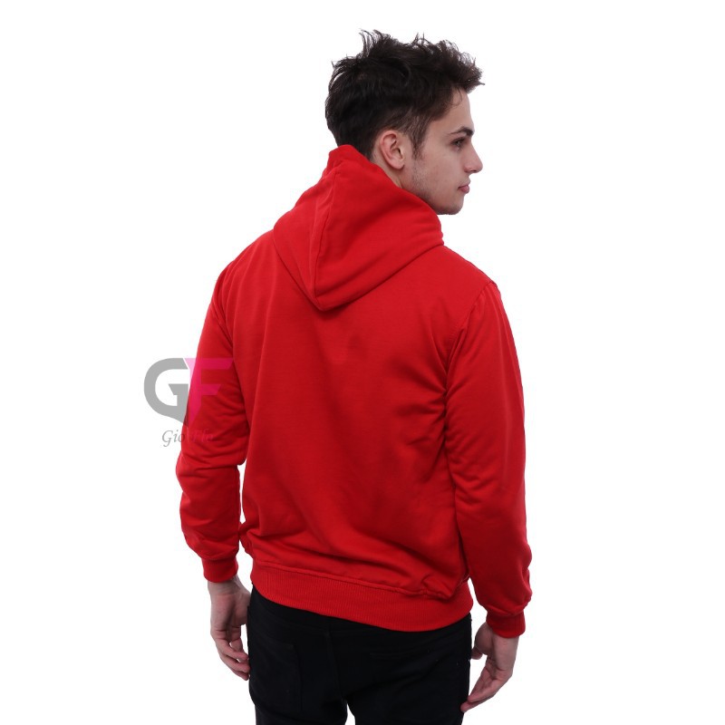 GIOFLO Jaket Hoodie Outdoor Pria Fashion Modis Merah Maroon / JAK 2218