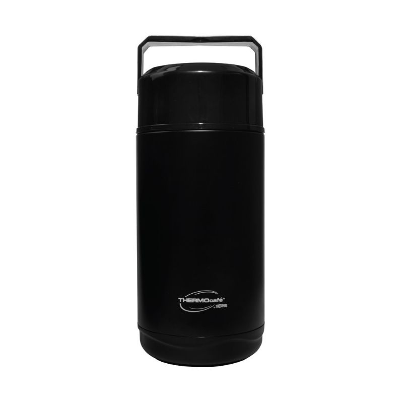 Thermocafe by Thermos Food Jar Lunch Container 800ml Matt Black MFJ-800 Matte Black Wadah Termos Makanan