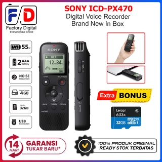 Voice Recorder Sony ICD-PX470 PX470 Alat Perekam Suara Digital Original