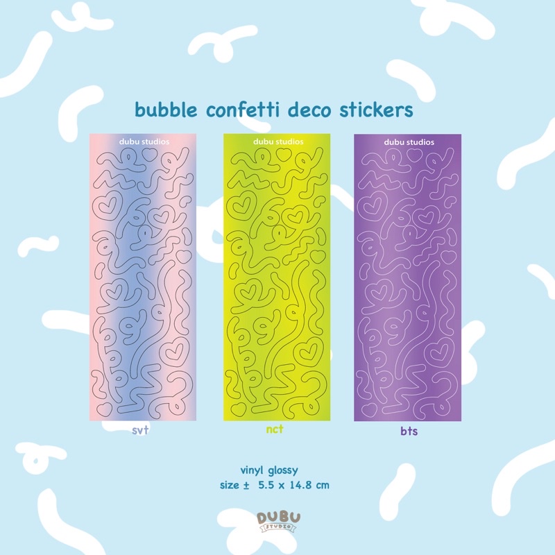 

Bubble Confetti Deco Stickers | dubu studios
