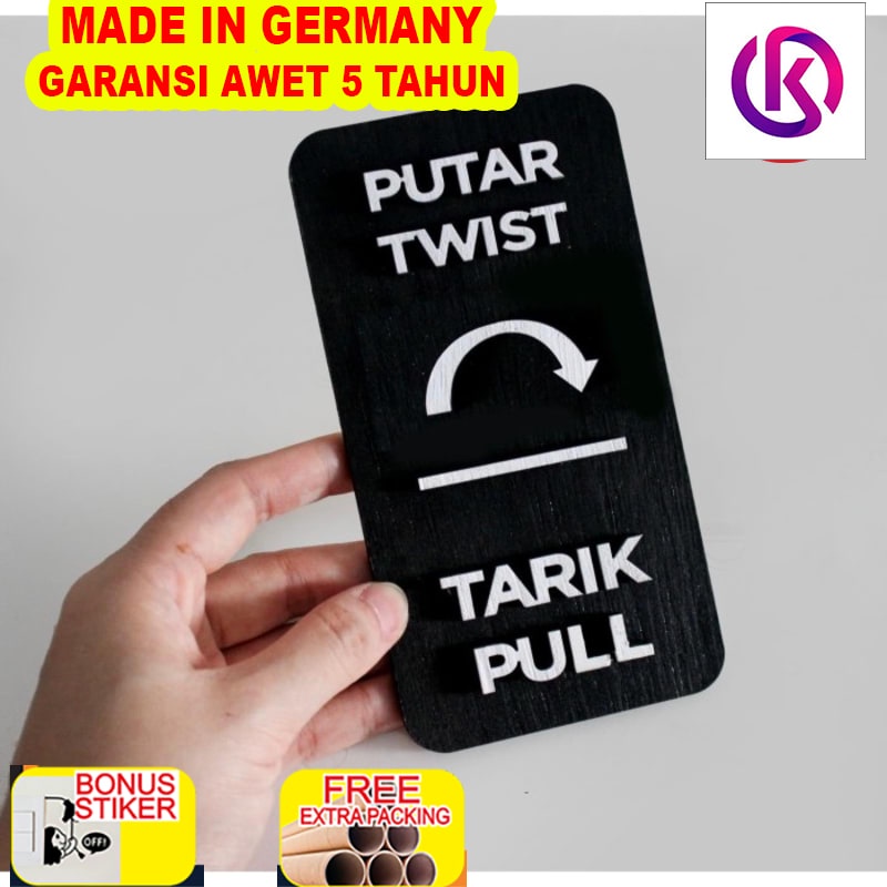 

Promo SIGN PULL KAYU / LABEL PINTU PULL KAYU