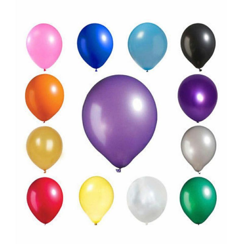 Balon Ulang Tahun 7 inchi / Balon Birthday Party Wedding Organizer / Balon Metalic isi 1 pcs / Balon Karet / Balon Latex Metalic