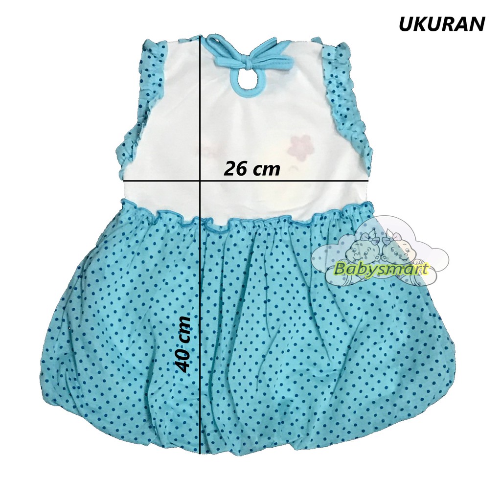 Babysmart - Baju bayi Perempuan Dress Ballon motif DUCK PLANET KIDS usia 0-12 bulan / Pakaian anak