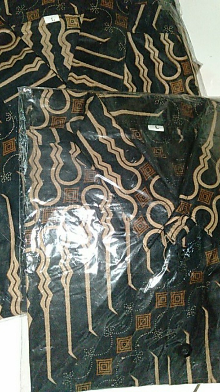Asifa Batik Hrb026 Kenongo Kemeja Tosca Pendek Pekalongan Padi M L Xl Sogan Tulis Halus Kemeja Batik