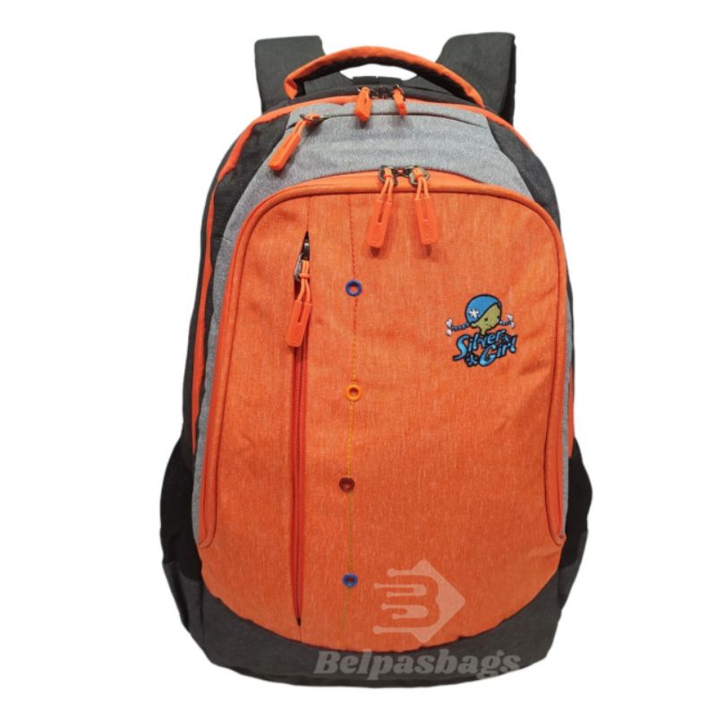 Tas ransel anak remaja perempuan silver girl laptop backpack 90351F