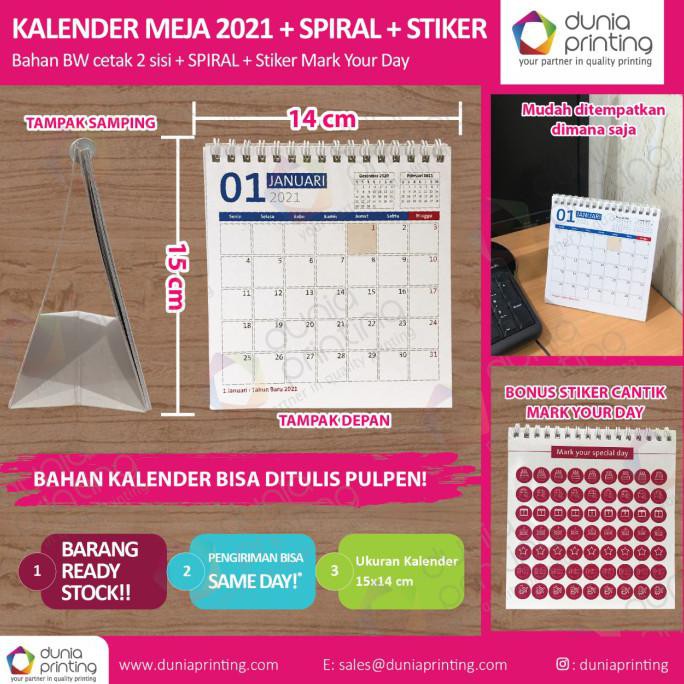 

Monggo] Kalendar Meja - Calendar Meja 2021 Spiral-2pcs