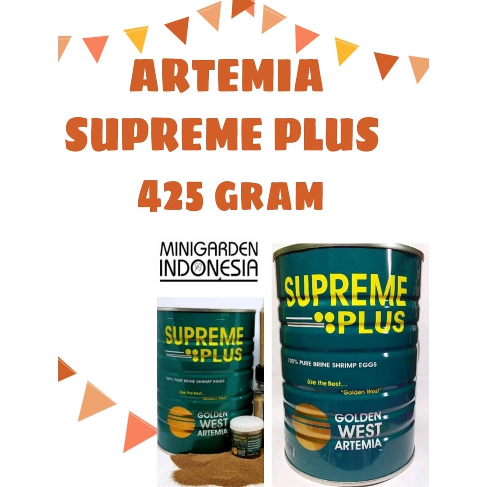 ARTEMIA SUPREME PLUS 425 GRAM GOLDEN WEST ARTEMIA PAKAN IKAN BURAYAK