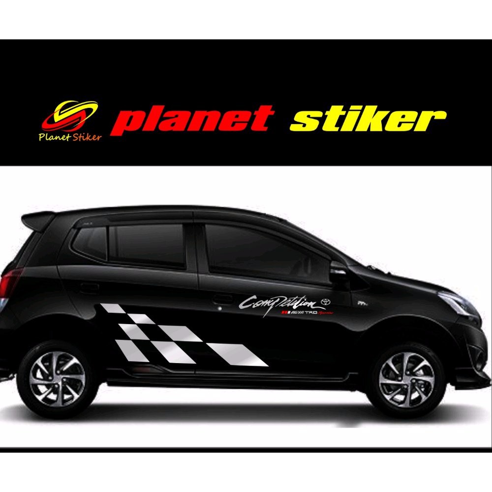 GOLD SILVER EDITION STIKER MOBIL CUTTING STICKER COMPETITION TOYOTA YARIS AGYA RUSH ALL VARIAN Shopee Indonesia