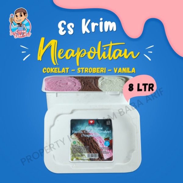 

Es Krim Literan Ice Cream Diamond 8 Liter - NEOPOLITAN