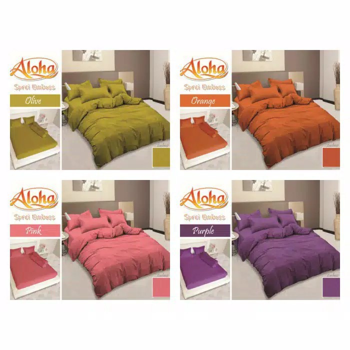 Ss Sprei Emboss Polos ALOHA Jacquard 160 160X200 Queen Size No 2 Termurah Best Seller