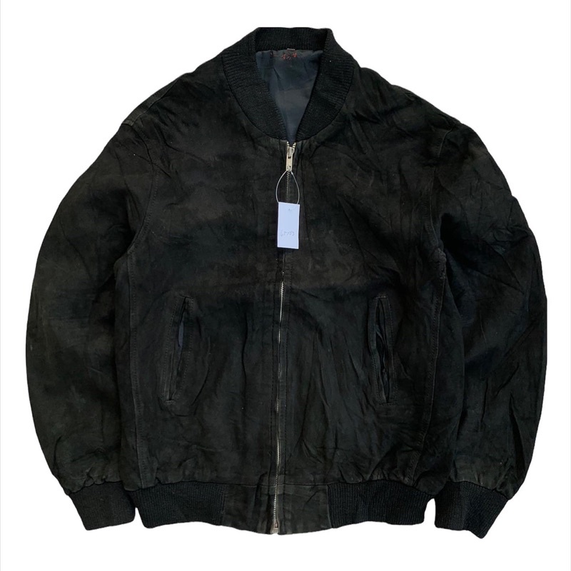 jaket kulit suede armani exchange