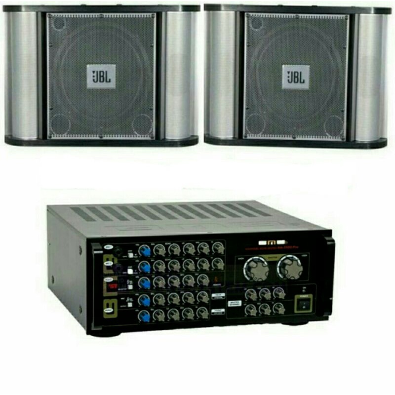 Paket Soundsytem Karaoke Speaker JBL 10"inch RM-10 (1set) & Amplifier BMB DA-3000 PRO (1pcs)
