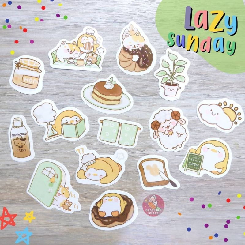 

SPACES || Set Lazy Sunday Stickers