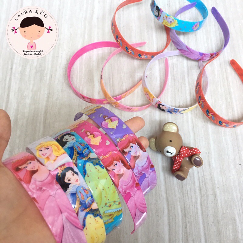 Bando bandana Lebar print anak murah 12pc grosir lusinan